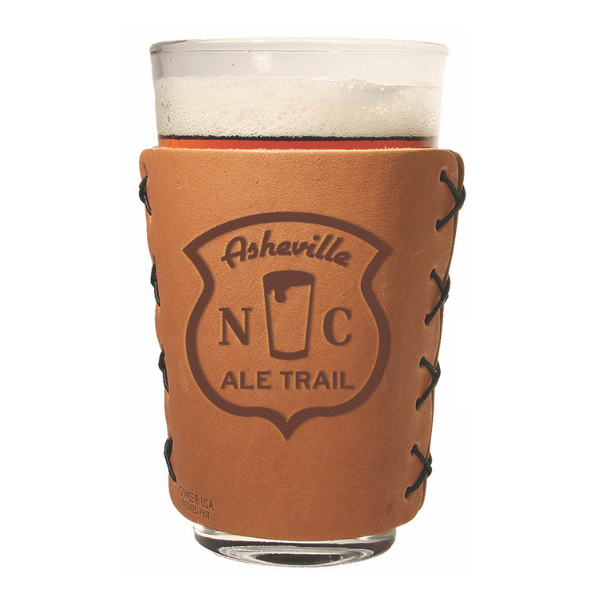 Asheville Ale Trail Leather Hugger - Pint Glass